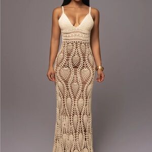 JLUXLABEL Cream Crochet Knitwear